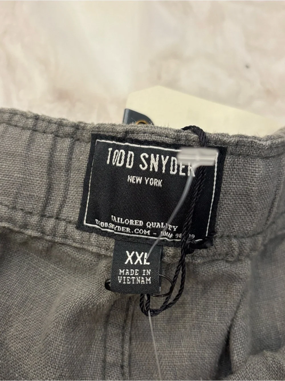 Todd Snyder Men’s Straight Fit Linen Beach Pant Size XXL New Wrought Iron